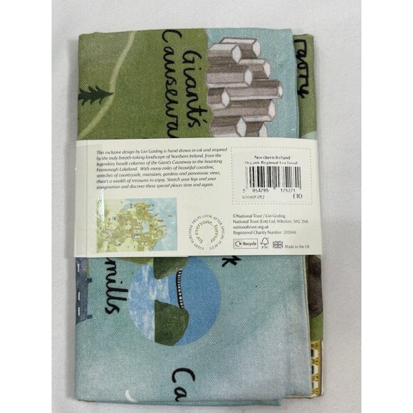 Northern Ireland Organic Cotton Tea Towel 25”x 18” NEW - Picture 2 of 3